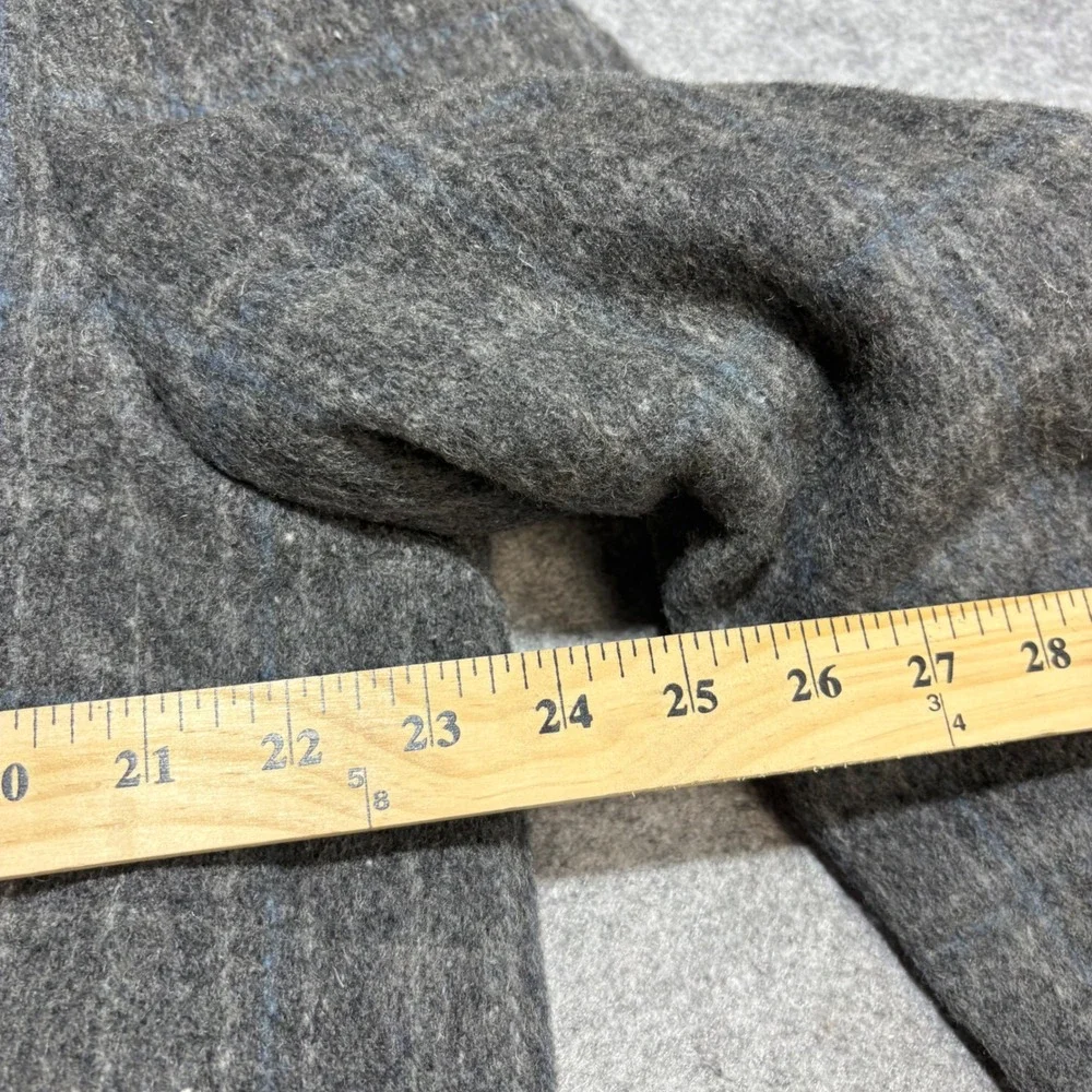 Vintage Penneys Outerwear Grey Plaid Wool Car Coat Mens 42 Mid Century Modern